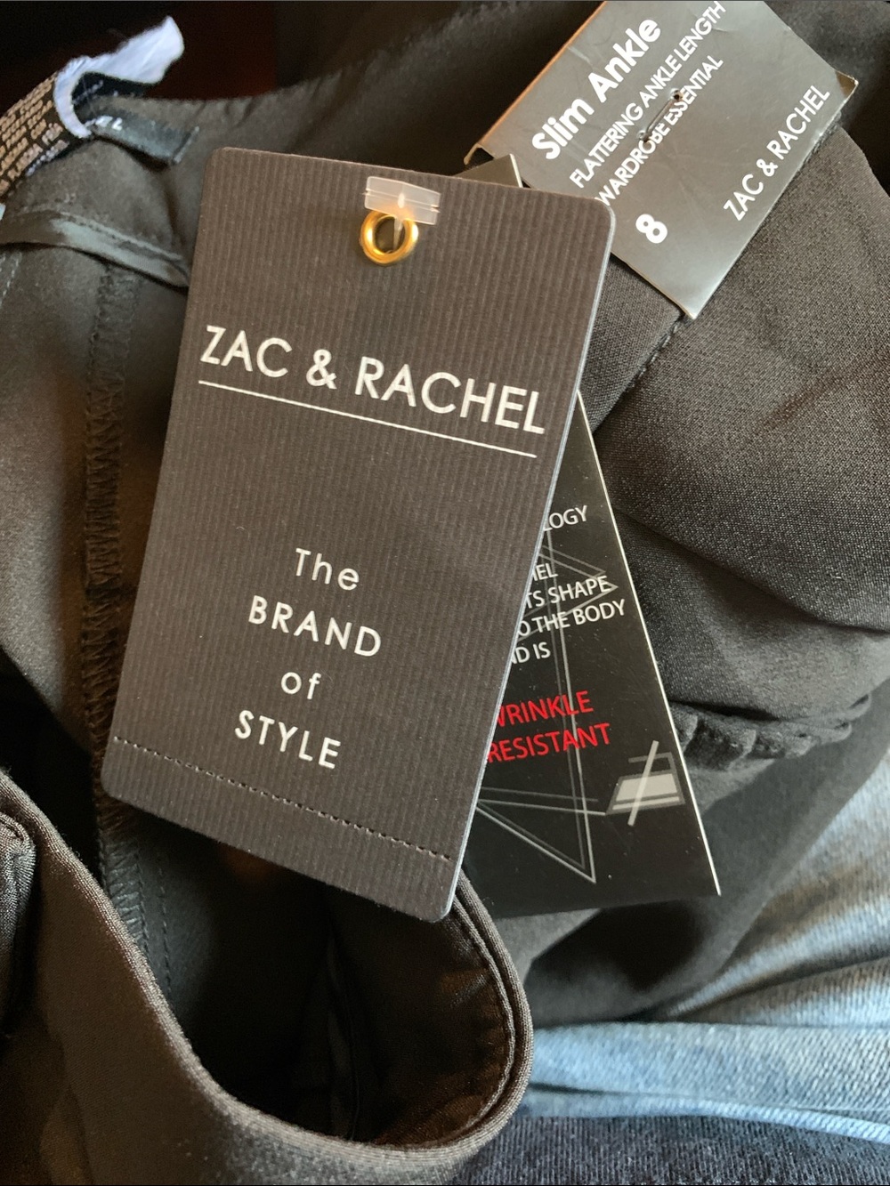 Zac & Rachel Black Ponte Slim Ankle Trousers - Picture 9 of 9